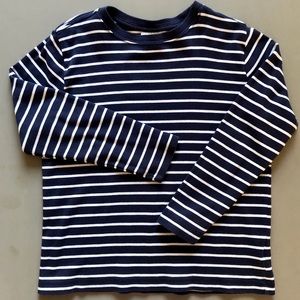 HANNA ANDERSSON Striped Sueded Cotton Tee-Size 8